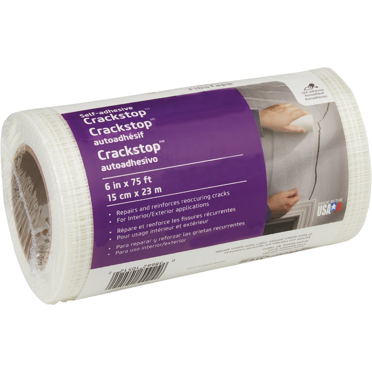 FibaTape Crackstop 6 In. x 75 Ft. Self-Adhesive Repair Fabric