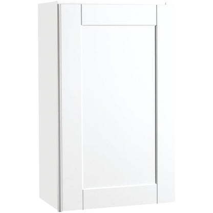 Continental Cabinets Andover Shaker 18 In. W x 30 In. H x 12 In. D White Thermofoil Wall Kitchen Cabinet