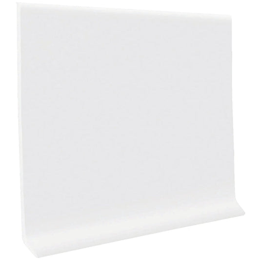 Roppe 2-1/2 In. x 4 Ft. Snow White Vinyl Dryback Wall Cove Base