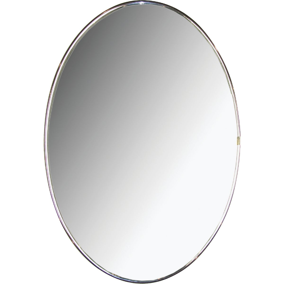 Erias Home Designs Elmvale 15 In. W. x 22 In. H. Chrome Mylar Flat Edge Oval Wall Mirror