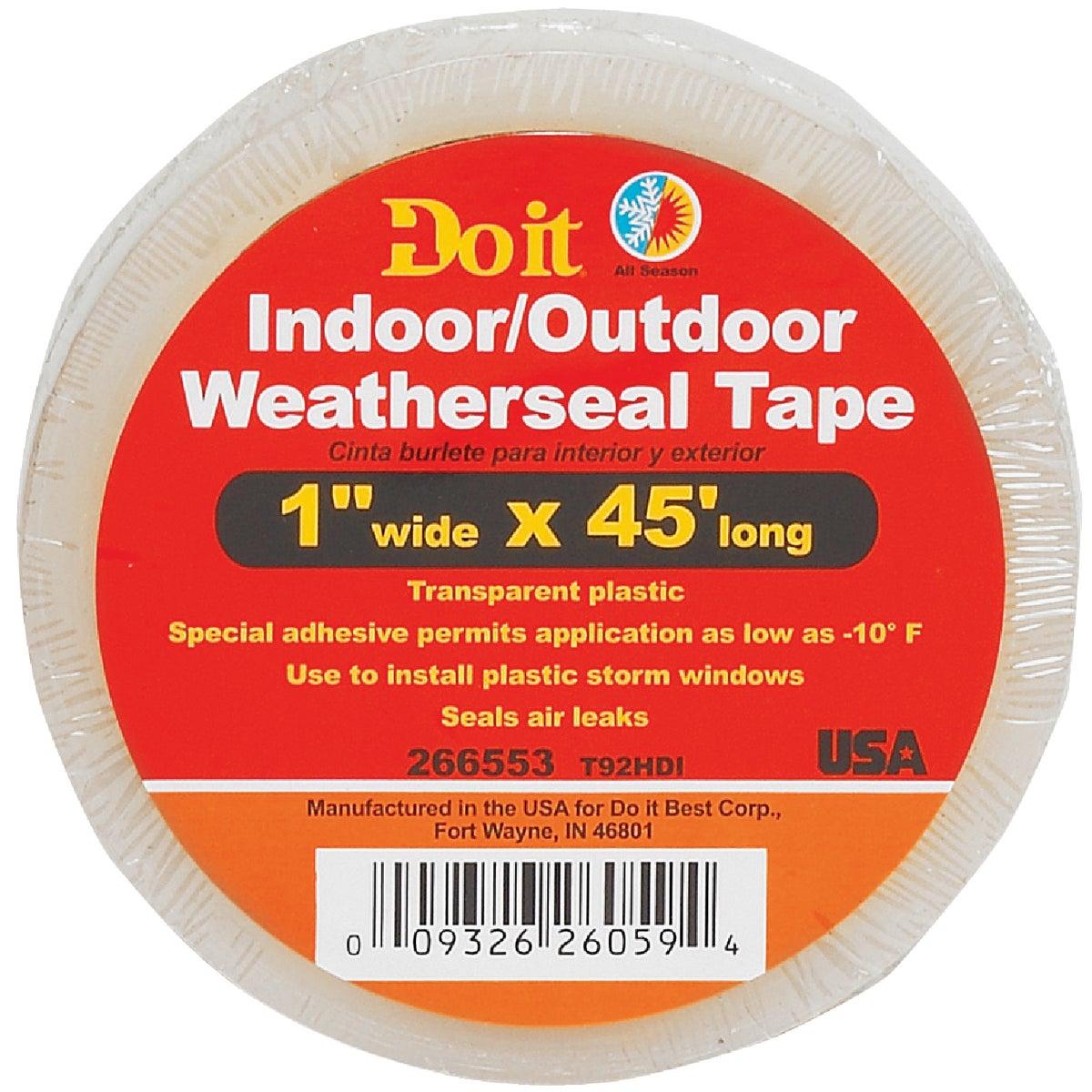 Do it 1 In. x 45 Ft. Clear Weatherseal Tape