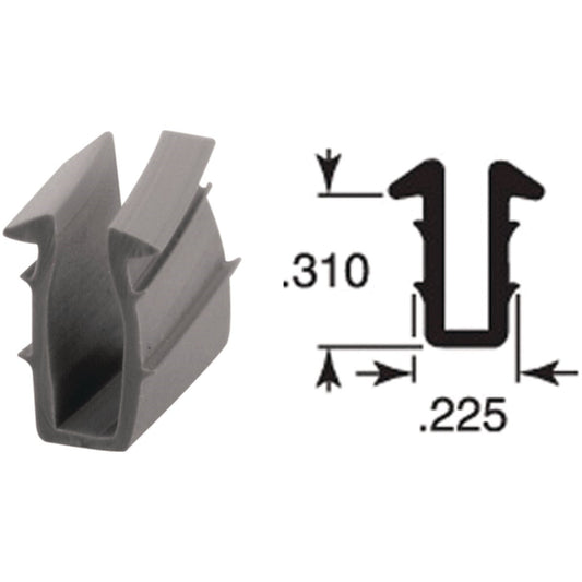 Prime Line 9/32 In. Double Strength Glass Glazing Channel