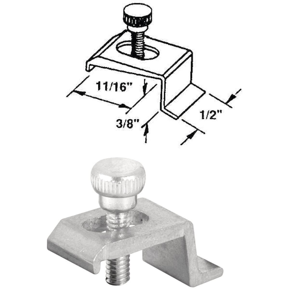 Prime-Line Storm Door Panel Clip Without Screw (25 Count)