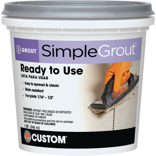 Custom Building Products Simplegrout Quart Haystack Pre-Mixed Tile Grout