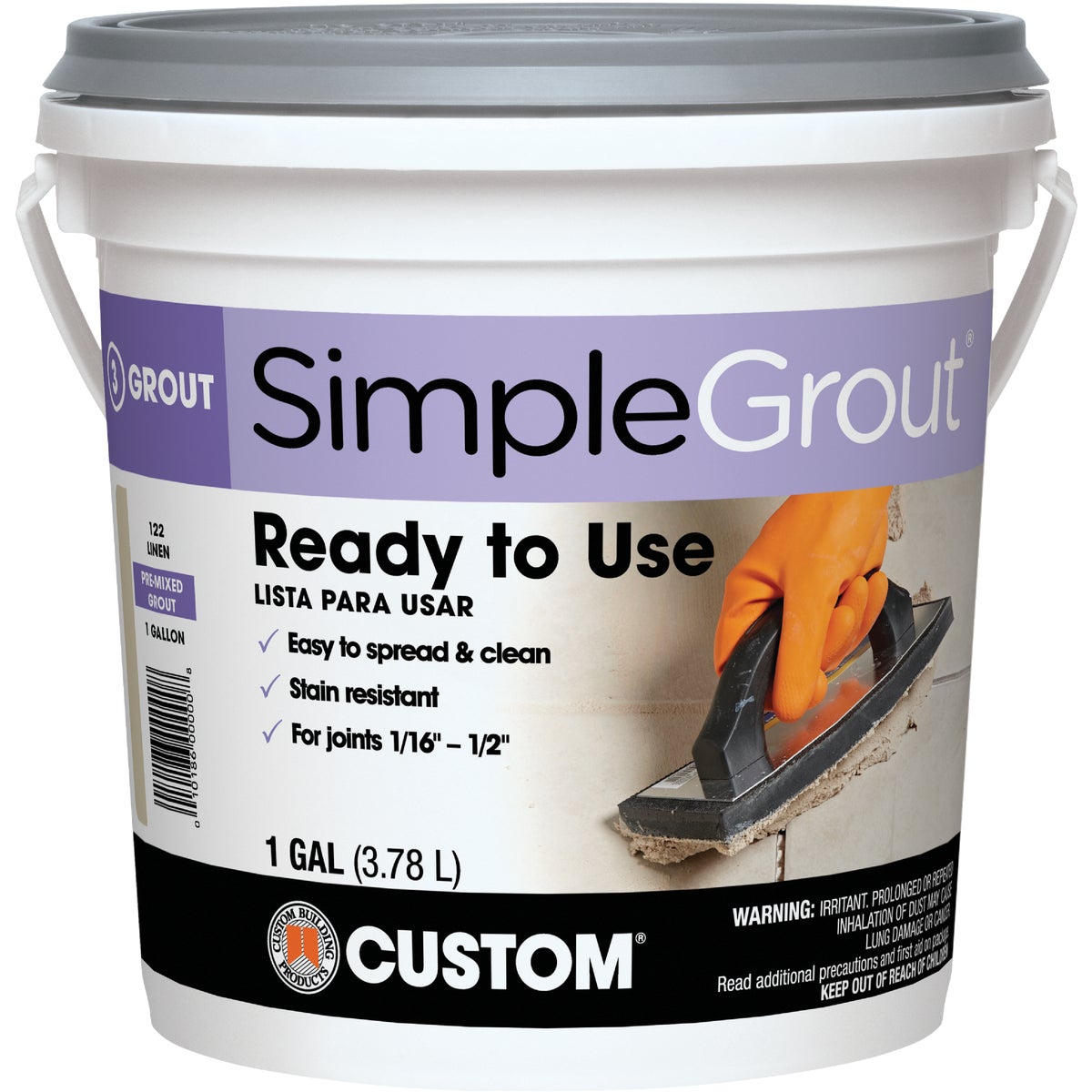 Custom Building Products Simplegrout Gallon Earth Pre-Mixed Tile Grout