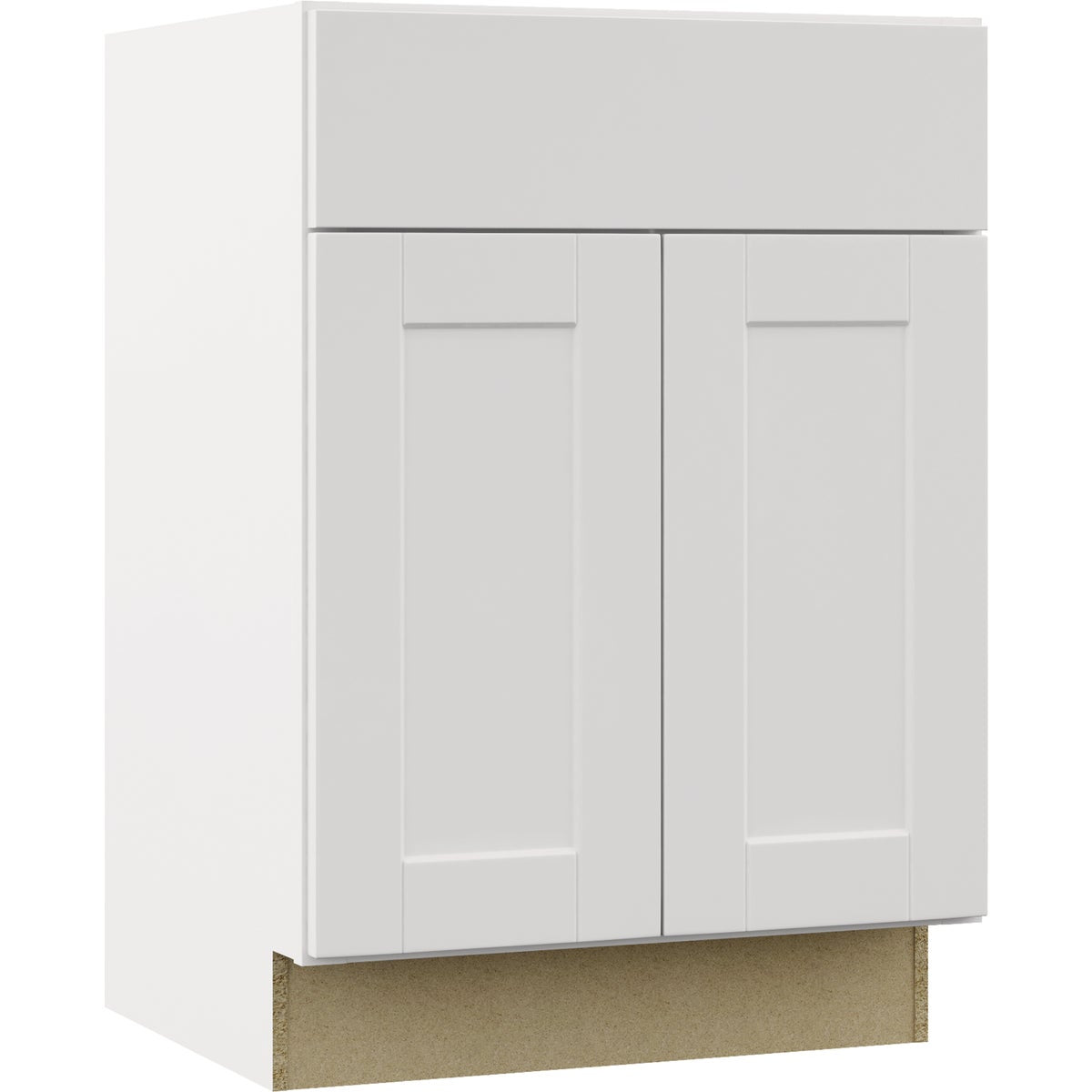 Continental Cabinets Andover Shaker 24 In. W x 34-1/2 In. H x 21 In. D White Vanity Sink Base