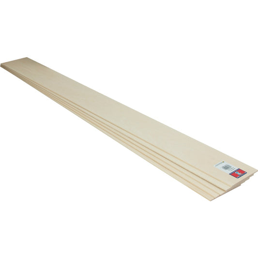 Midwest Products 1/16 In. x 3 In. x 3 Ft. Basswood Board