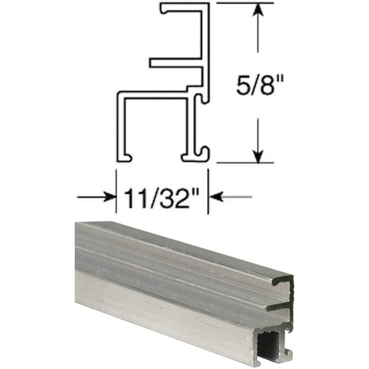 Prime-Line Make-2-Fit 11/32 x 5/8 x 72 Mill Aluminum Triple Track Screen Frame