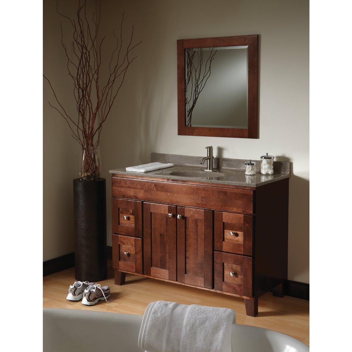 Bertch Osage Brindle 28 In. W x 30 In. H Vanity Mirror