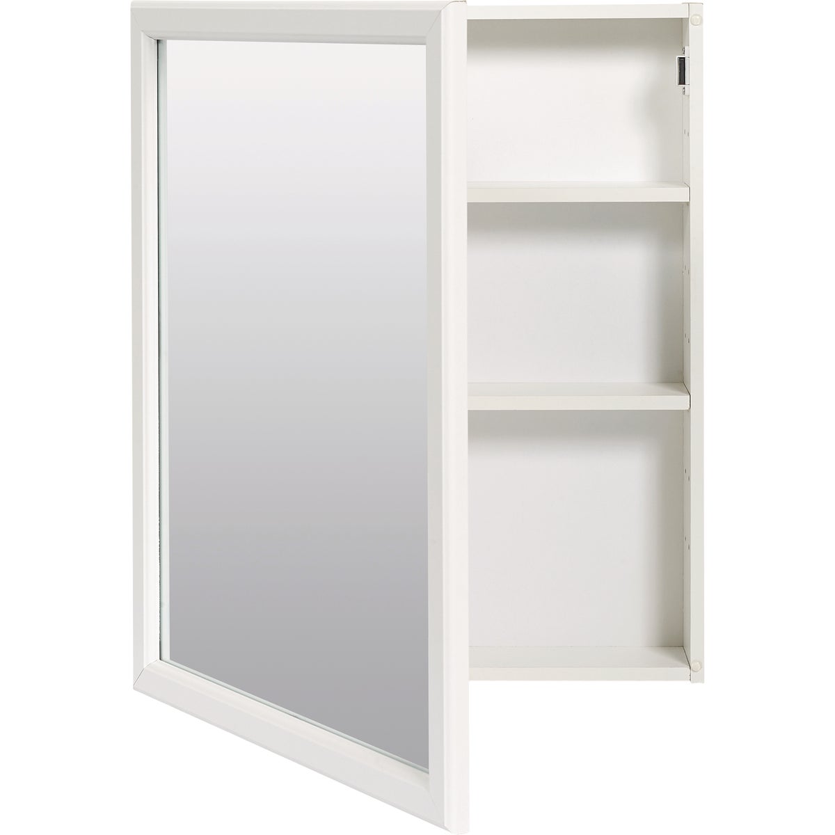 Zenith Zenna Home White 20 In. W. x 25 In. H. x 4.5 In. D. Single Mirror Surface Mount Framed Medicine Cabinet