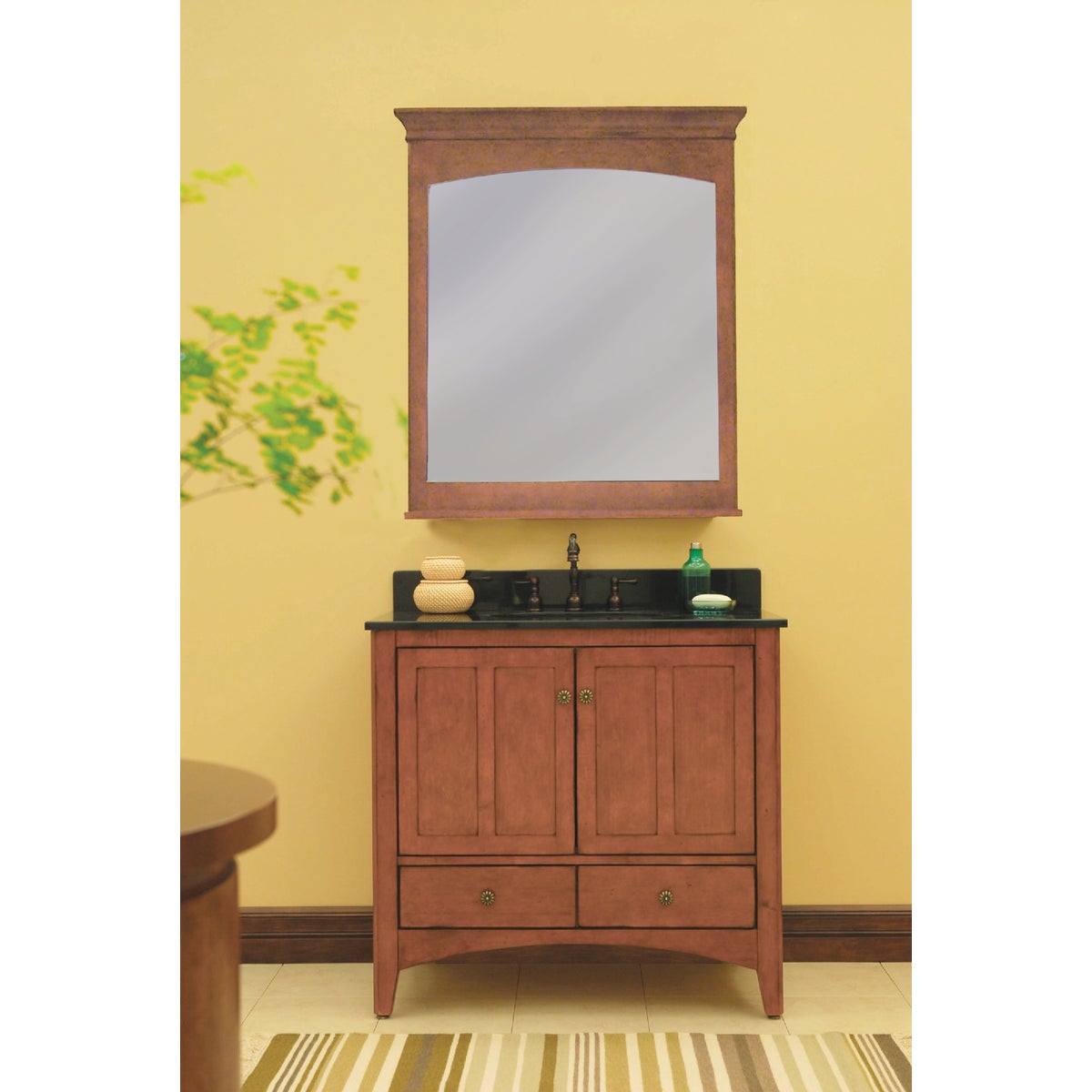 Sunny Wood Expressions Warm Cinnamon 36 In. W x 34 In. H x 21-1/4 In. D Vanity Base, 2 Door/2 Drawer