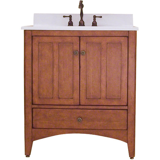 Sunny Wood Expressions Warm Cinnamon 30 In. W x 34 In. H x 21-1/4 In. D Vanity Base, 2 Door/1 Drawer