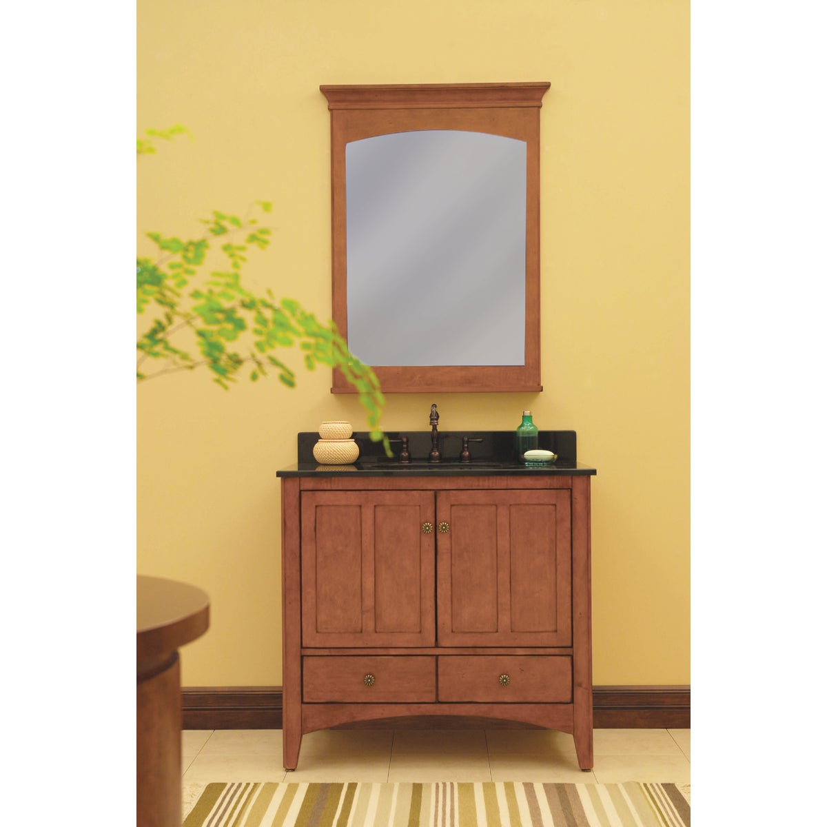 Sunny Wood Expressions Warm Cinnamon 30 In. W x 34 In. H x 21-1/4 In. D Vanity Base, 2 Door/1 Drawer