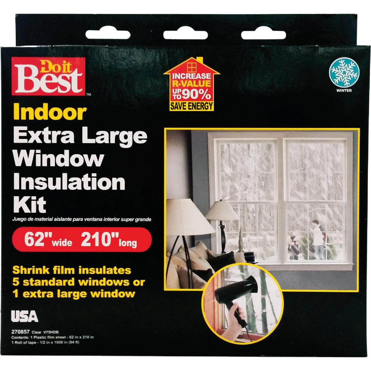 Do it Best 62 In. x 210 In. Indoor Shrink Film Window Kit