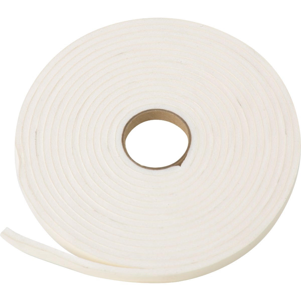 M-D 3/8" W x 3/16" T x 17' L White Foam Weatherstrip Tape