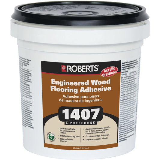 Roberts Acrylic Latex Wood Floor Adhesive, 1 Gal. Tub