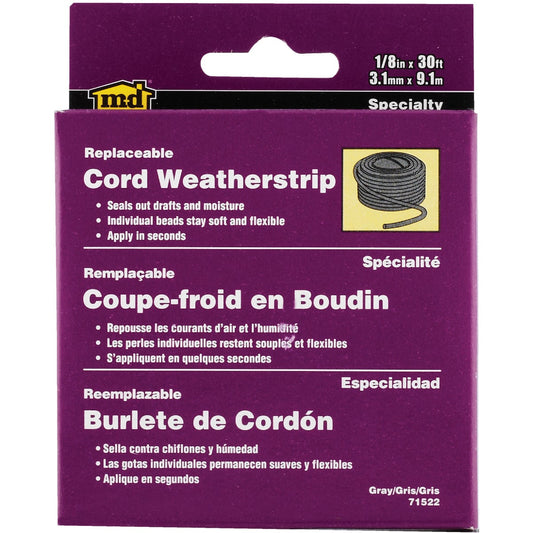 M-D 30' x 3/16" x 1/8" Caulking Cord Weatherstrip