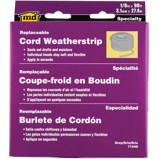 M-D 90' x 3/16" x 1/8" Caulking Cord Weatherstrip