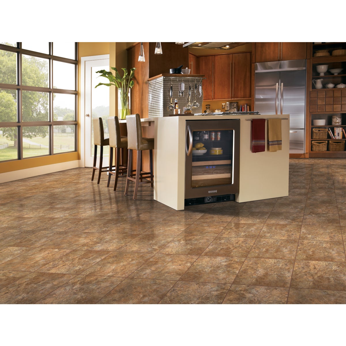 Mohawk Ovations Clay 14 In. Square DuraCeramic Floor Tile