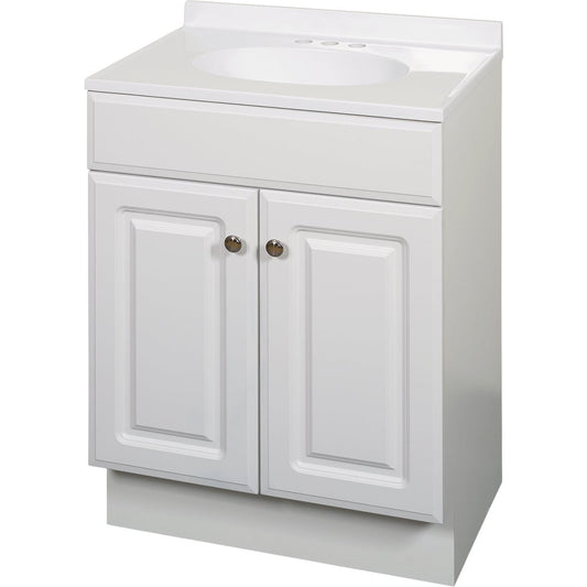 Zenith Zenna Home White 24 In. W x 35 In. H x 18 In. D Vanity with White Cultured Marble Top