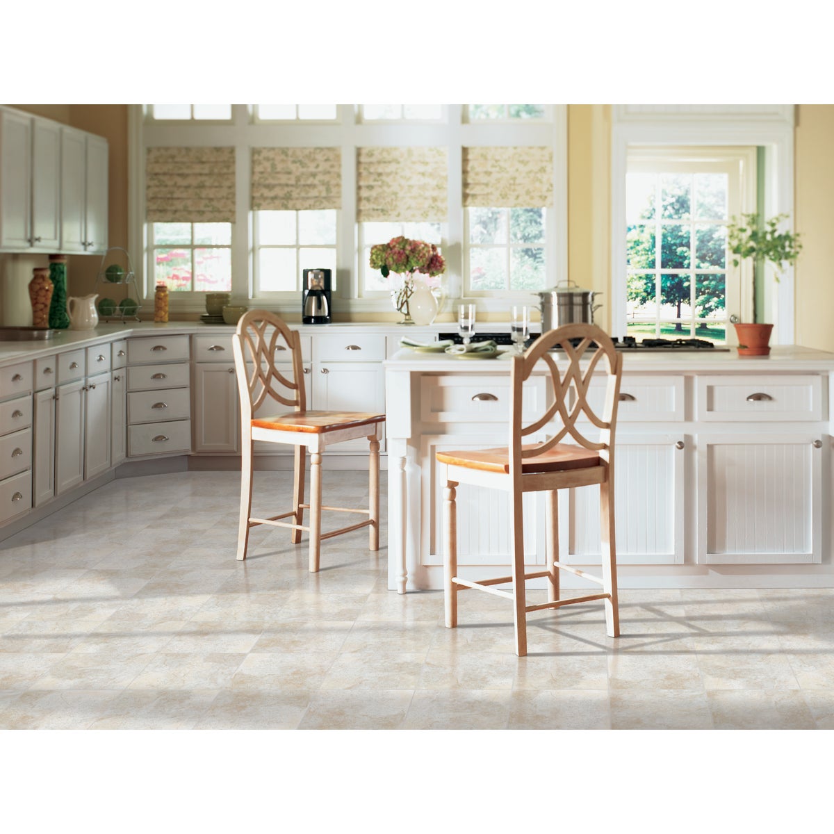 Mohawk Ovations White 14 In. Square DuraCeramic Floor Tile