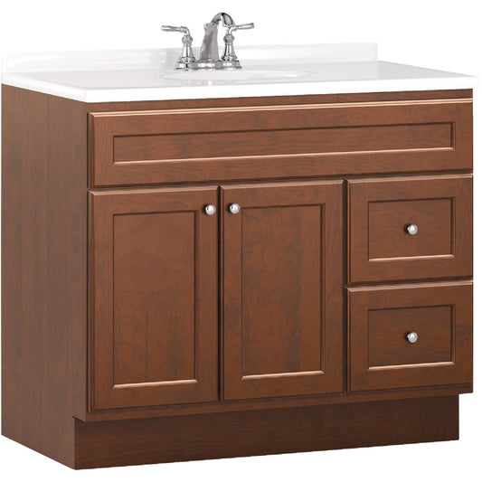 Bertch Northbrook 36 In. W x 34-1/2 In. H x 21 In. D Dawn Vanity Base, 2 Door/2 Drawer