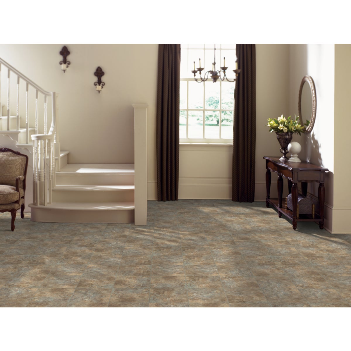 Mohawk Ovations Brown 14 In. Square DuraCeramic Floor Tile