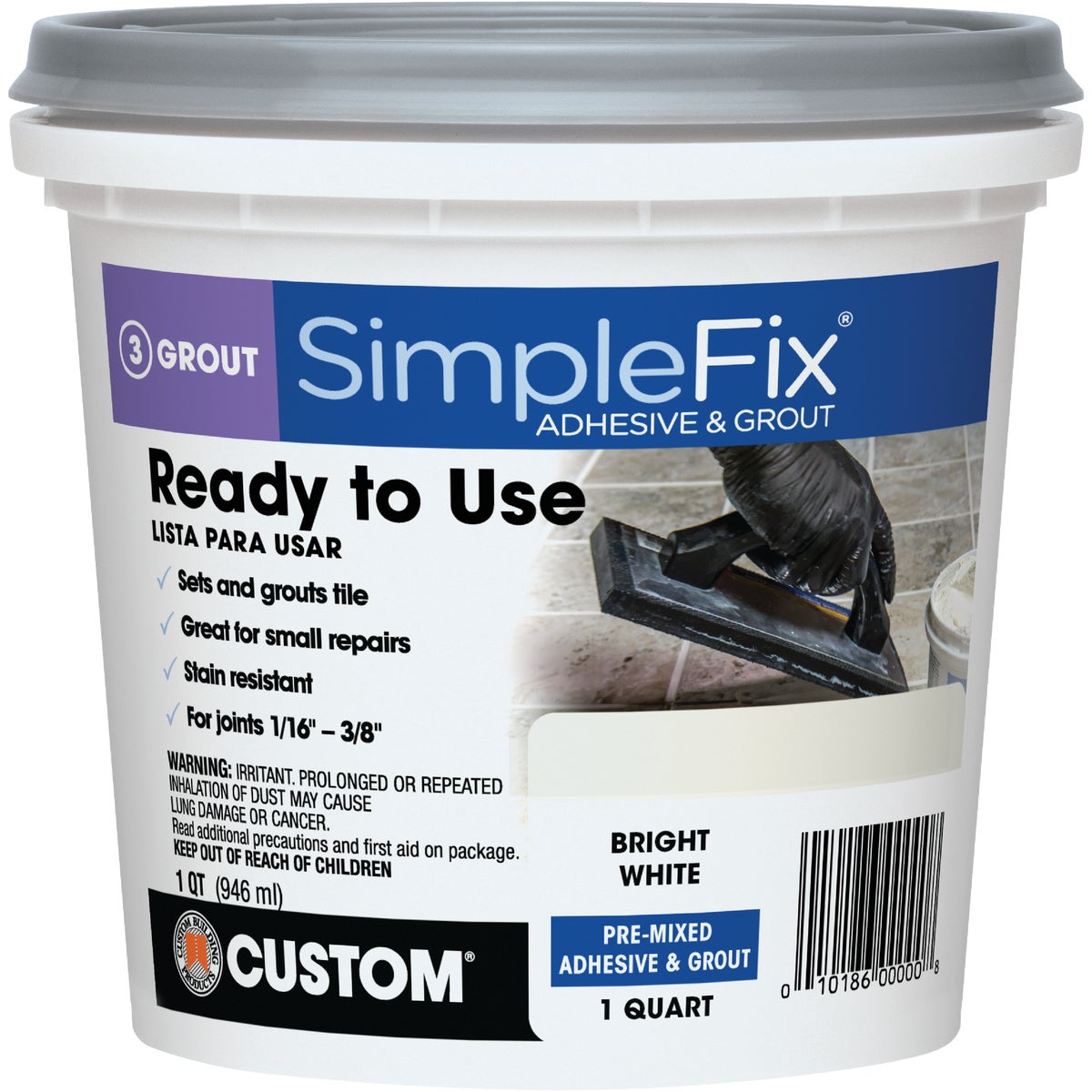 Custom Building Products Simplefix Quart Alabaster Sanded Tile Grout