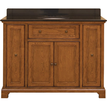 Sunny Wood Cambrian Cherry 48 In. W x 34 In. H x 21-1/2 In. D Vanity Base, 2 Door/4 Drawer