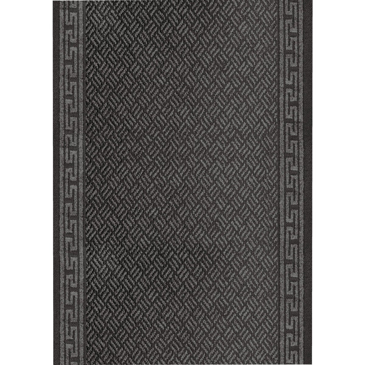 Multy Home Greek Key 26 In. x 60 Ft. Gray Carpet Runner, Indoor/Outdoor