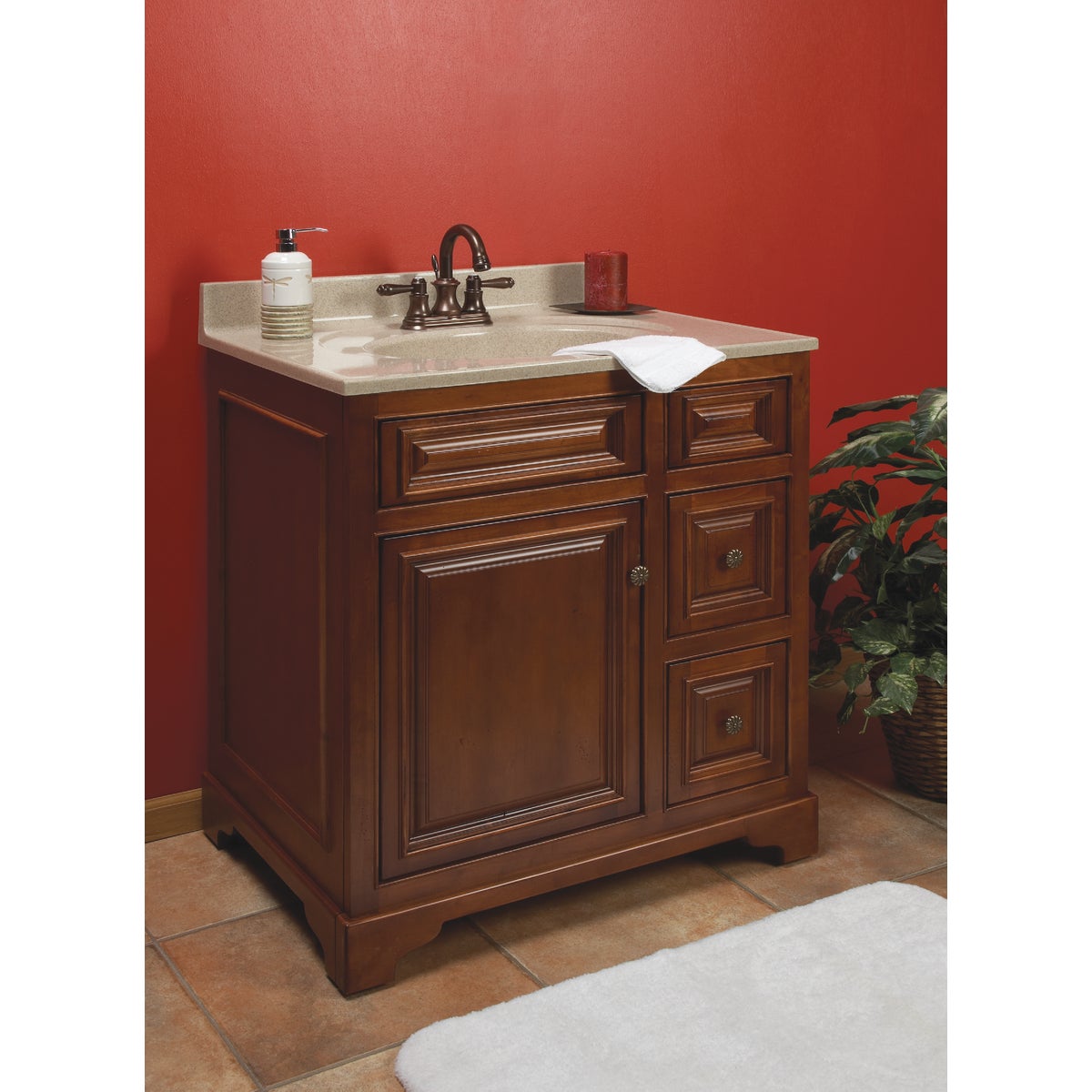 Bertch 31 In. W x 22 In. D Sand Faux Granite Vanity Top with Oval Bowl