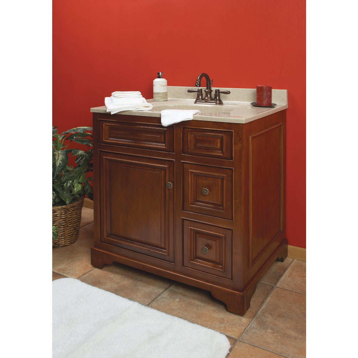 Bertch 31 In. W x 22 In. D Sand Faux Granite Vanity Top with Oval Bowl