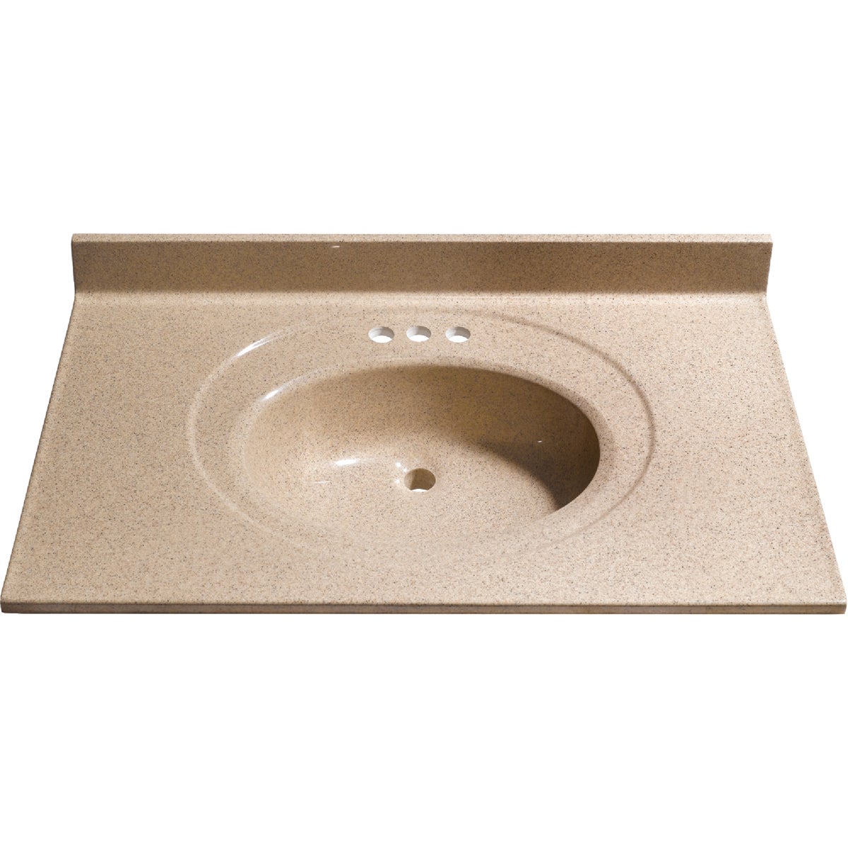 Bertch 37 In. W x 22 In. D Sand Faux Granite Vanity Top with Oval Bowl