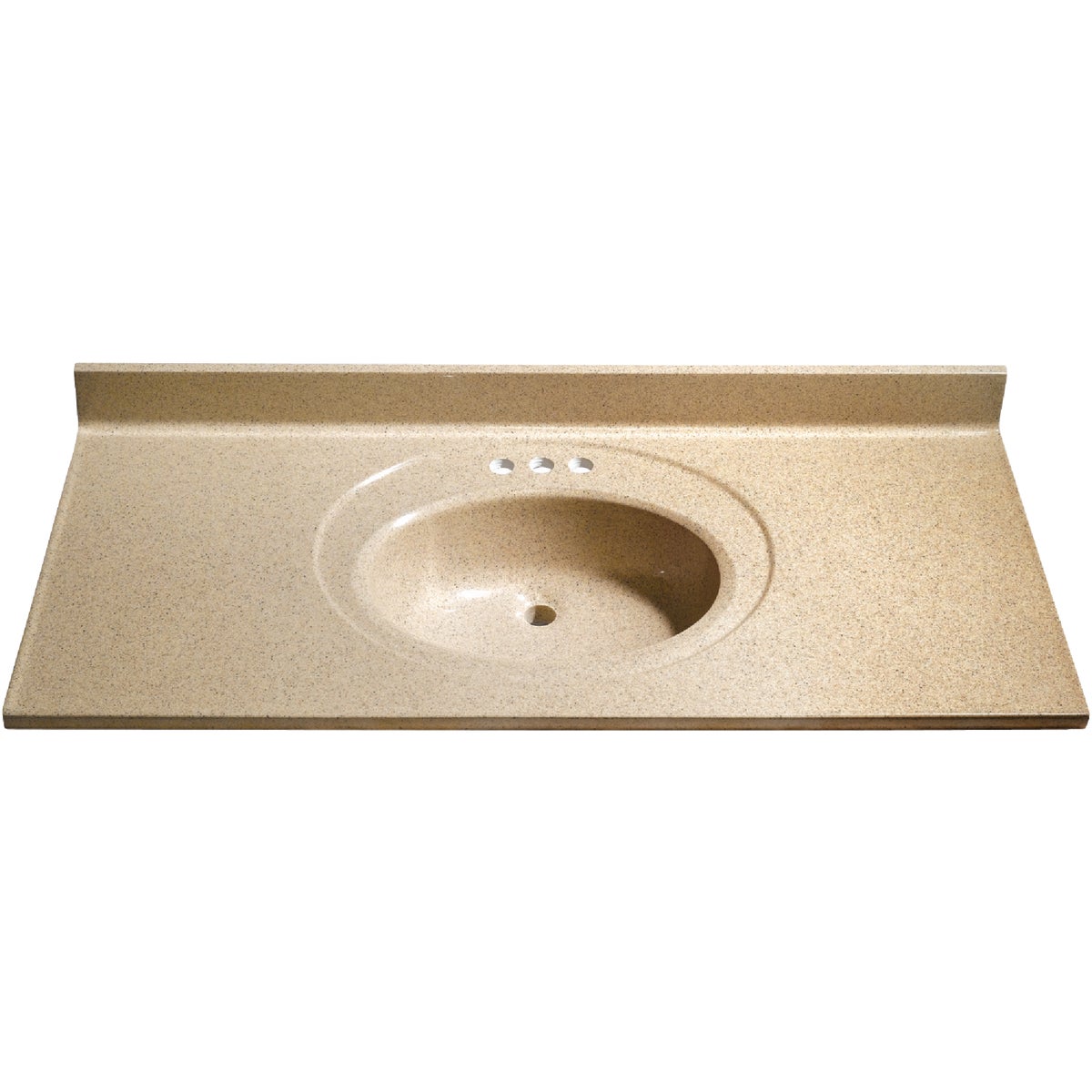 Bertch 49 In. W x 22 In. D Sand Faux Granite Vanity Top with Oval Bowl