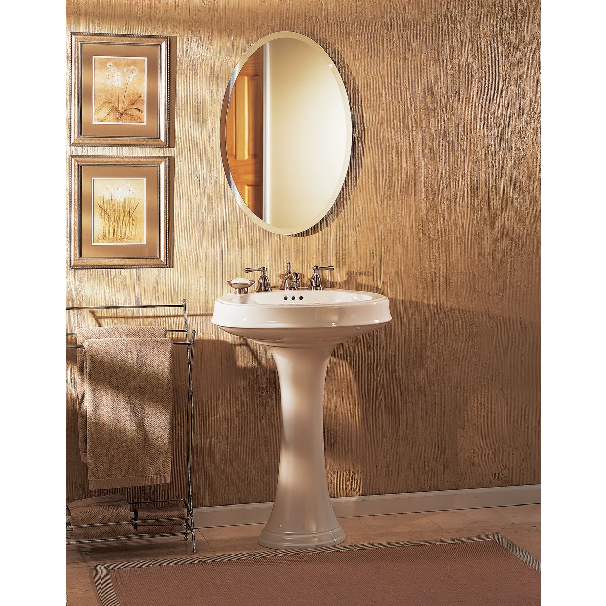 Zenith Frameless Beveled 21 In. W x 31 In. H x 4 In. D Single Mirror Surface Mount Oval Medicine Cabinet