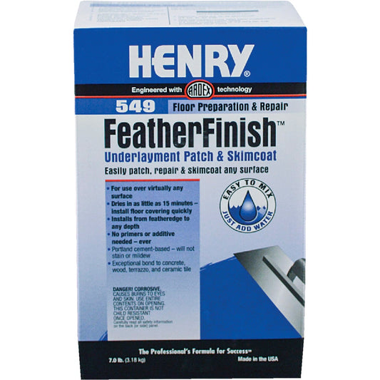 Henry 549 FeatherFinish Underlayment Patch & Skimcoat, Gray, 7 Lbs.