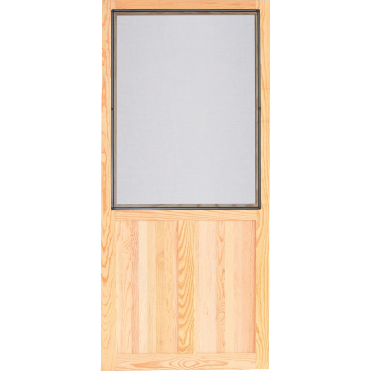 Screen Tight Pioneer 32 In. W x 80 In. H x 1 In. Thick Natural Wood Screen Door