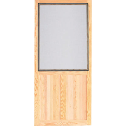 Screen Tight Pioneer 32 In. W x 80 In. H x 1 In. Thick Natural Wood Screen Door