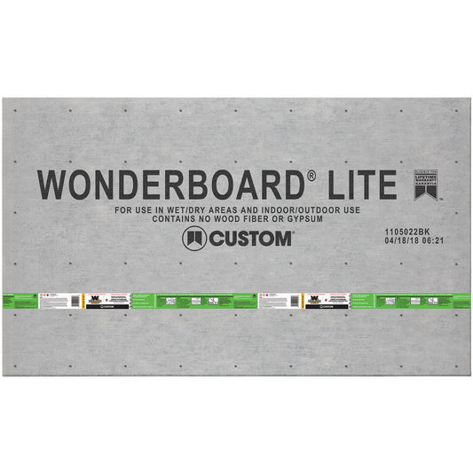 Wonderboard 1/4 In. x 36 In. x 60 In. Backerboard