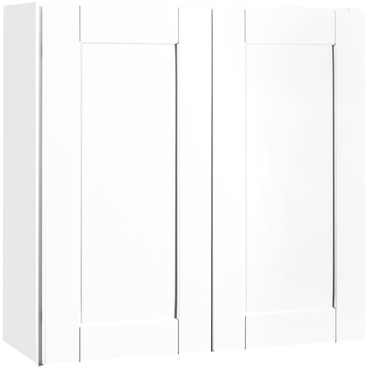 Continental Cabinets Andover Shaker 30 In. W x 30 In. H x 12 In. D White Thermofoil Wall Kitchen Cabinet