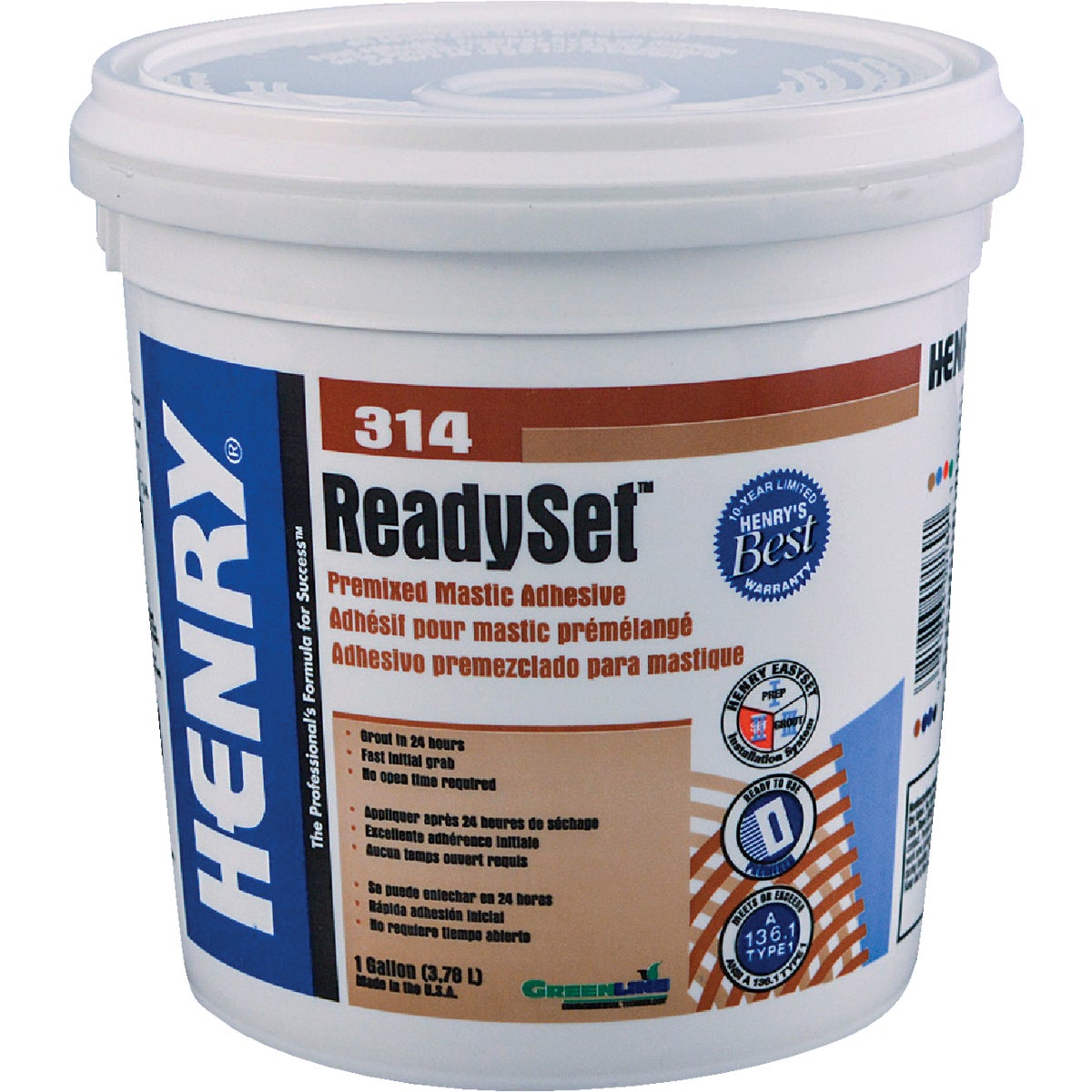 Henry ReadySet 1 Gal. Multi-Purpose Ceramic Tile Adhesive