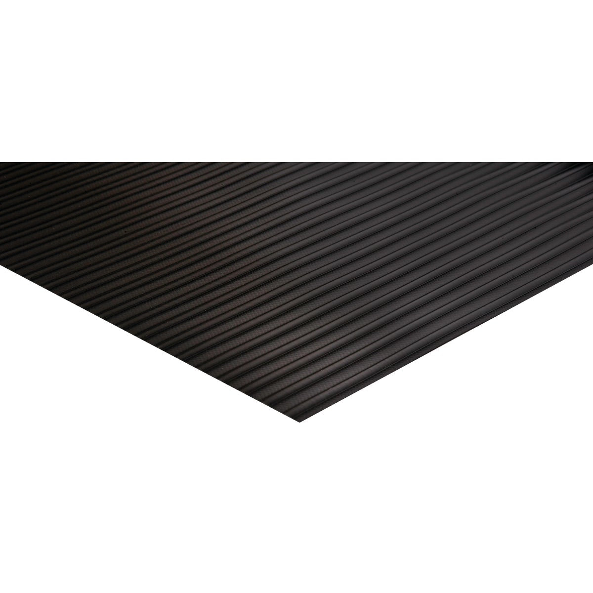 Tenex 27 In. x 75 Ft. Black Vinyl Ribbed Runner, Indoor