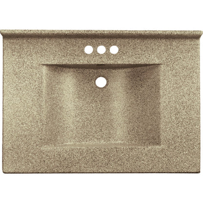 Imperial Marble 49 In. W x 22 In. D Cappuccino Faux Granite Vanity Top with Wave Bowl