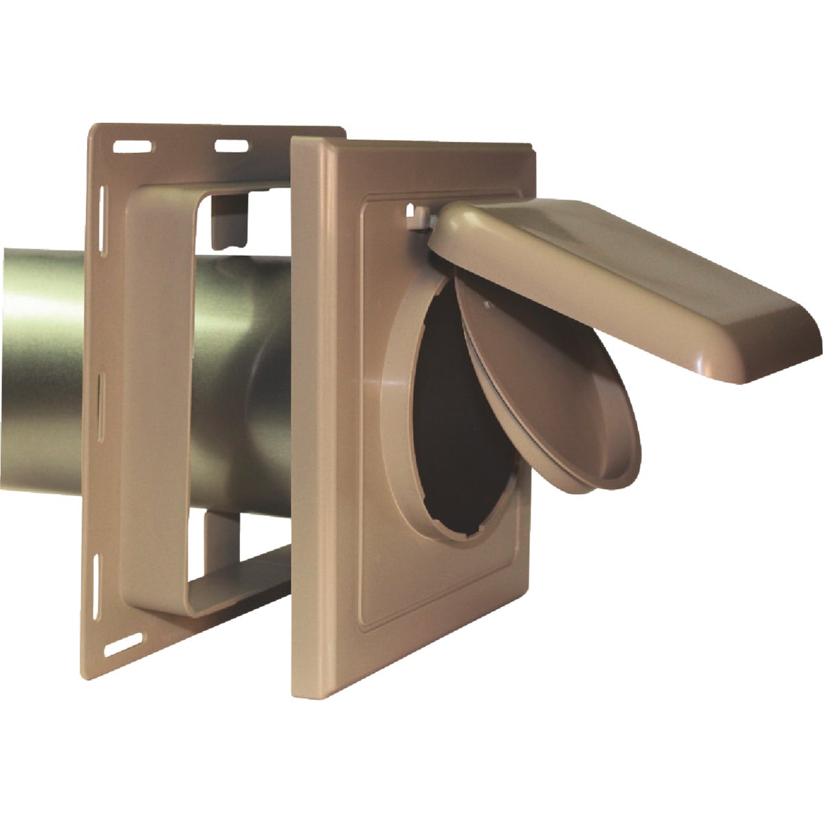 No-Pest 4 In. Tan Plastic J-Block Dryer Vent Hood