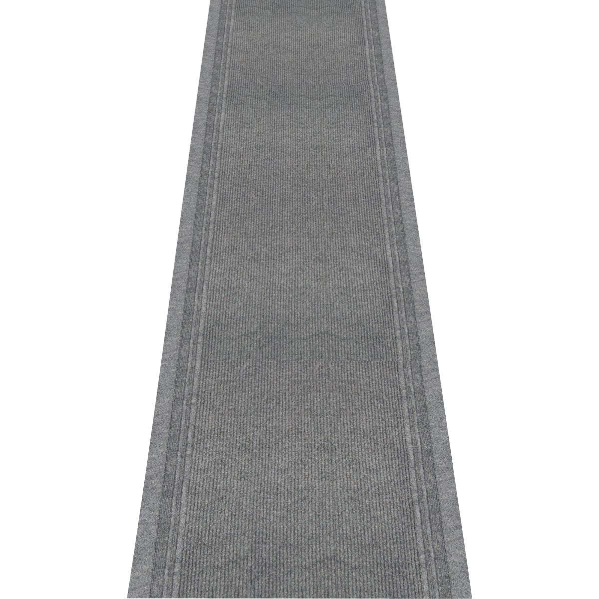 Multy Home Tracker 26 In. x 60 Ft. Gray Carpet Runner, Indoor/Outdooor