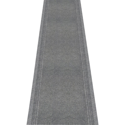 Multy Home Tracker 26 In. x 60 Ft. Gray Carpet Runner, Indoor/Outdooor