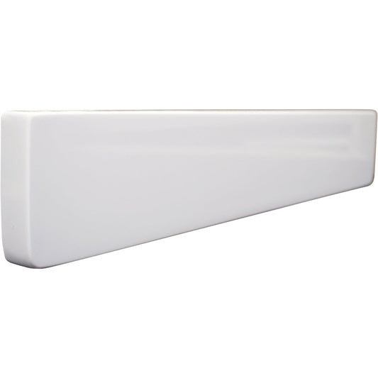 Modular Vanity Tops 4 In. H x 22 In. L Solid White Cultured Marble Side Splash, Universal