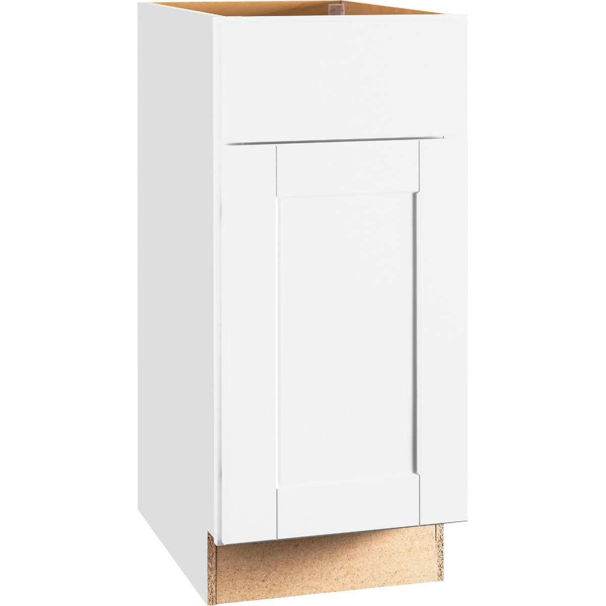 Continental Cabinets Andover Shaker 15 In. W x 34 In. H x 24 In. D White Thermofoil Base Kitchen Cabinet