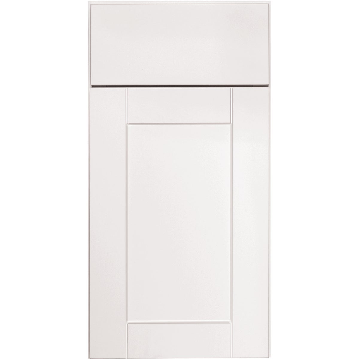 Continental Cabinets Andover Shaker 18 In. W x 34-1/2 In. H x 24 In. D White Thermofoil Drawer Base Kitchen Cabinet