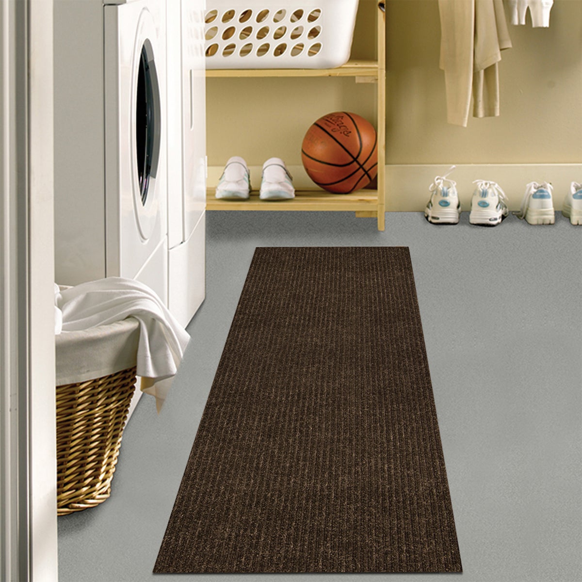 Multy Home Concord 26 In. x 50 Ft. Tan Carpet Runner, Indoor/Outdoor